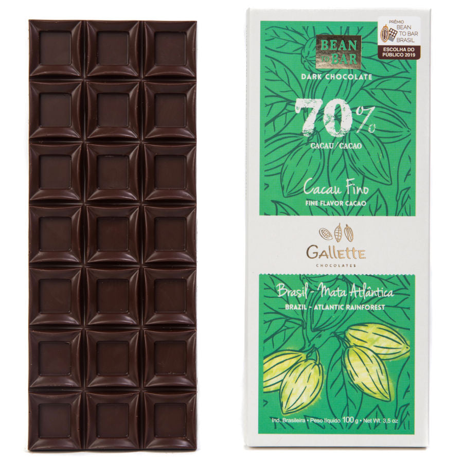 Gallete Chocolates Bean To Bar Chocolate Bar 70% Cocoa