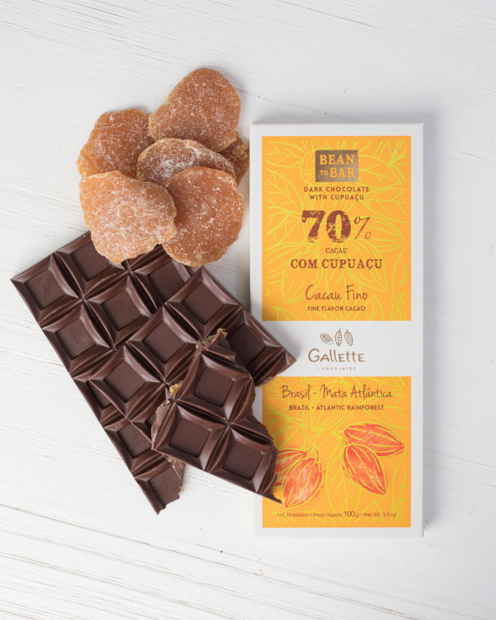 Chocolate Bar 70% Cocoa With Cupuaçu - 3.5 oz